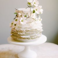 Dogwood White Flower Wedding Cake Maggie Austin