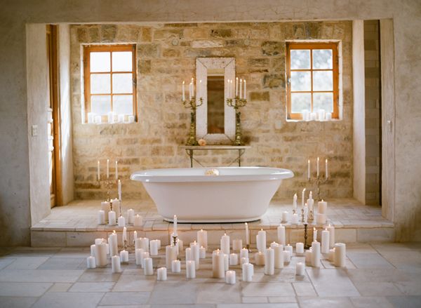 Elopement With A Carefree Spirit Bathtub Candles Intimate