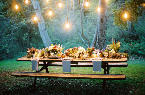 Forest Wedding Reception Table Ideas