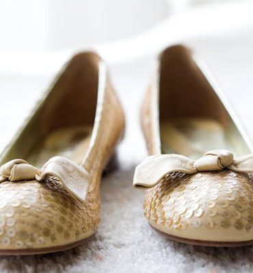 Gold Flat Wedding Shoes