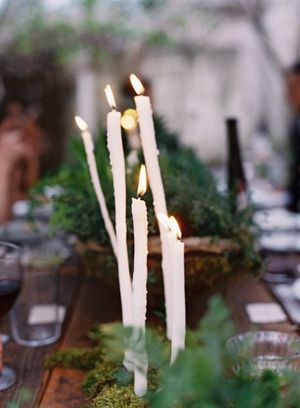 handmade-DIY-dipped-taper-candles-wedding-reception