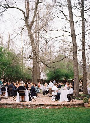 intimate-backyard-wedding-reception-brick-patio-bistro-tables