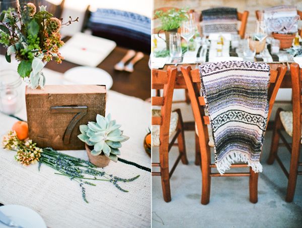 mexican-blanket-rustic-wedding-decor-table-number
