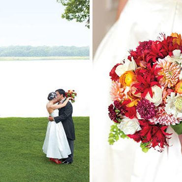 Red And Pink Wedding Bouquet