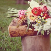 red wedding bouquets