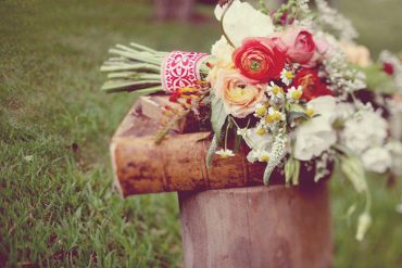 red wedding bouquets