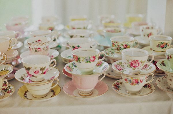 Vintage Mix Matched Tea Cups