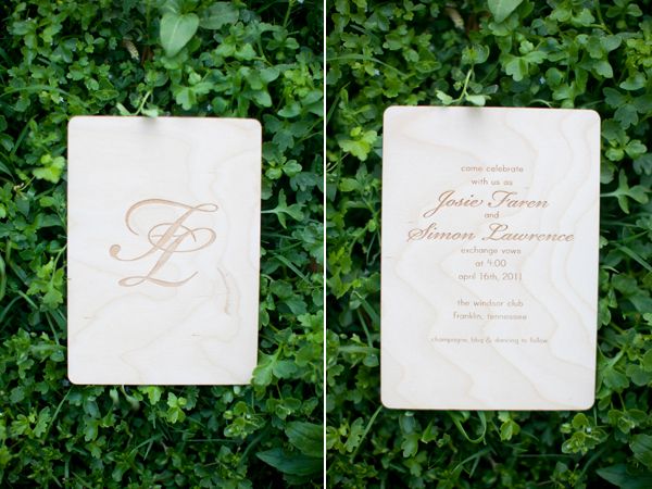 Wooden Laser Cut Wedding Invitation