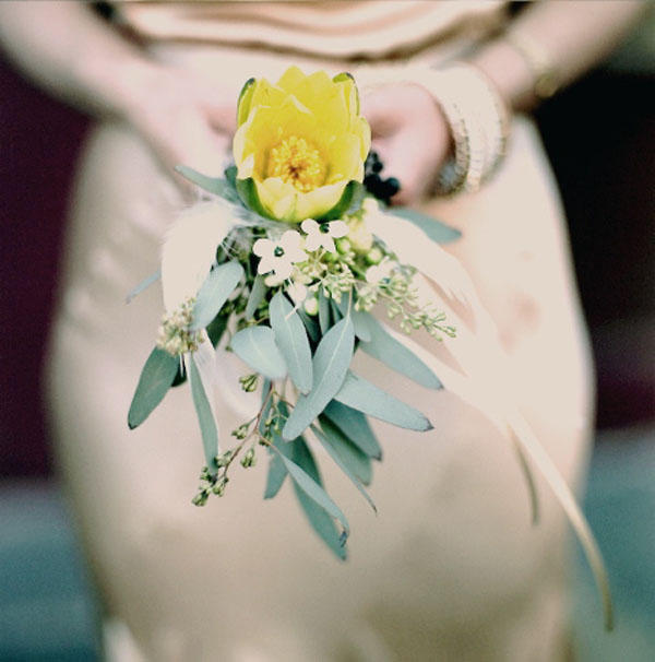 Yellow Green Wedding Bouquet