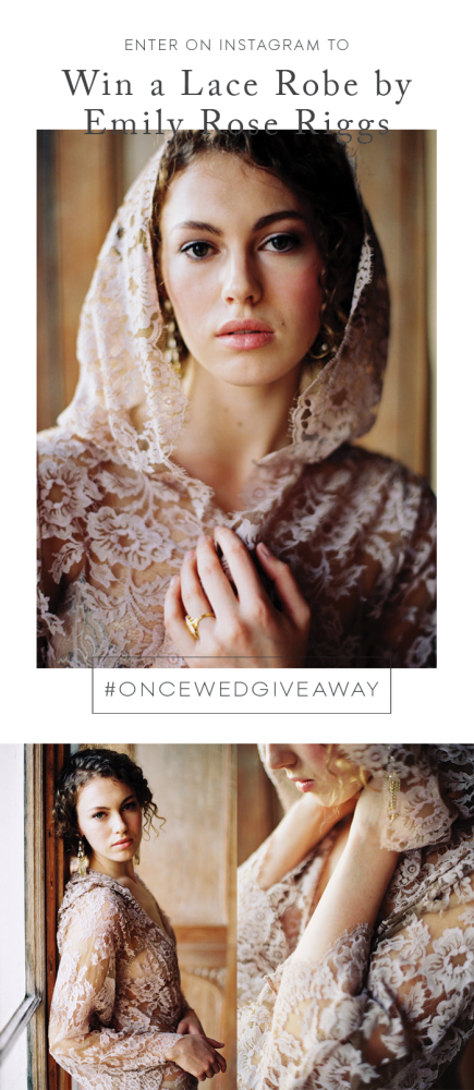 Emily Riggs Nc Instagram Giveaway! Emily Riggs Lace Robe | OnceWed.com