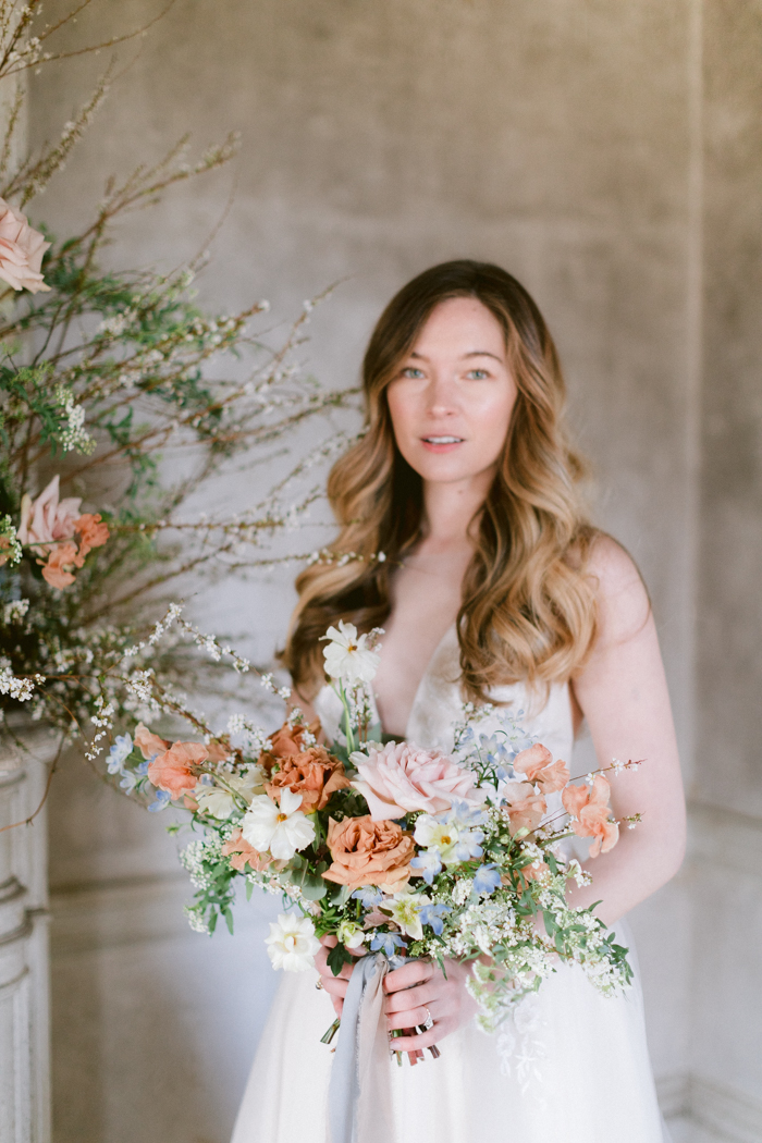 Warm Colored Florals Contrast Rustic Tones in Abandoned Manor Bridal ...