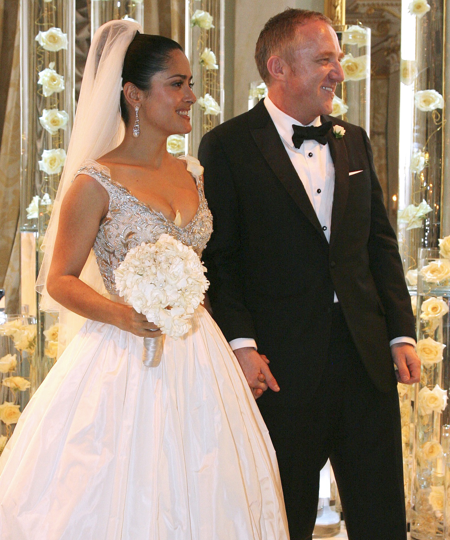 Salma Hayek on her wedding day