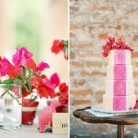Jose Villa Mexico Workshop Pink Stripe Cake Bouganvillas