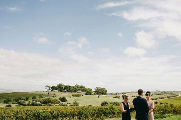 Australia Outdoor Winery Wedding Ceremony
