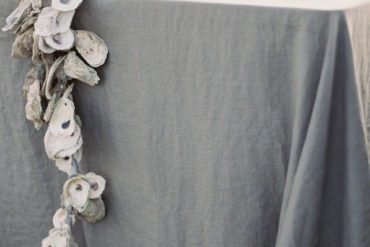 Beach Wedding Reception Oyster Garland Centerpiece