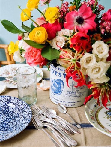 Blue Country Tablescape