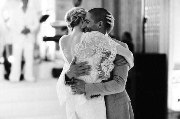Bride And Groom Hug