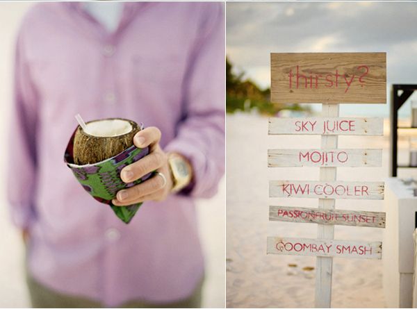Coconut Drink Sign Beach