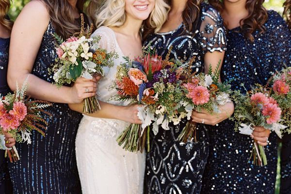 Colorful Bridesmaid Bouquets
