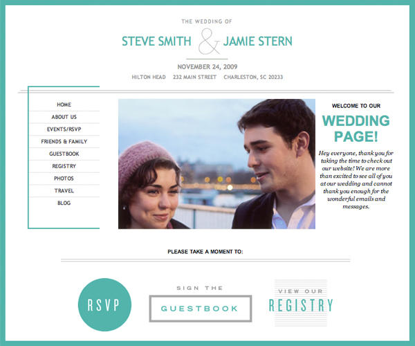 Custom Wedding Website1
