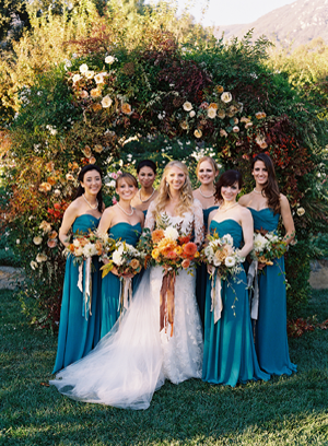 elegant-blue-bridesmaid-dresses