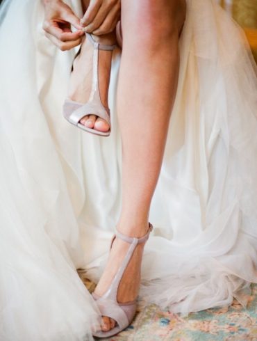 Elegant Virginia Outdoor Wedding Shoes Getting Ready Bride