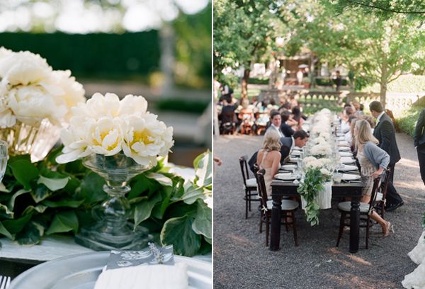 Elegant White Wedding Reception Tables
