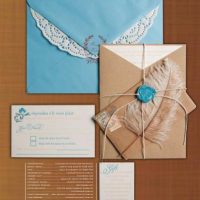 feather wedding invitations