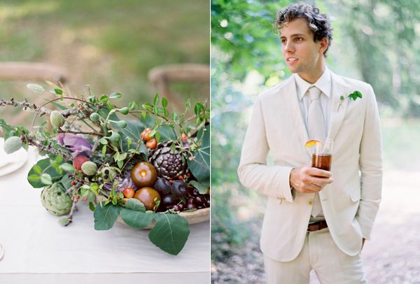 Fruit Vegetable Wedding Reception Centerpiece