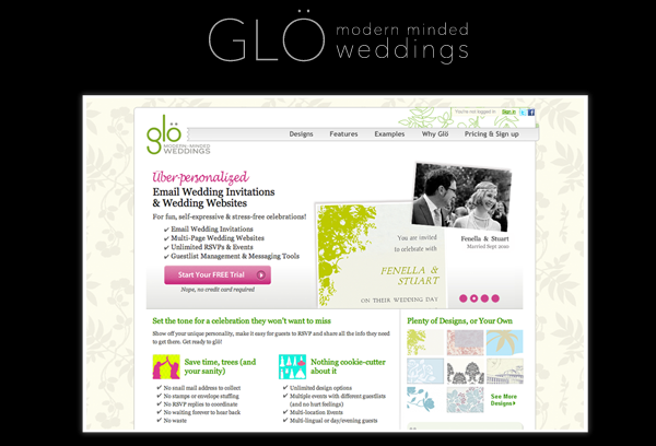 Glow Wedding Websites 01