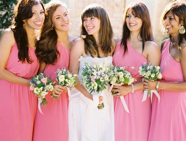 long-pink-bridesmaid-dresses