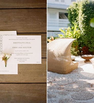 Modern White Miami Style Wedding Invitations