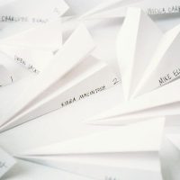 Paper Air Plane Escort Cards