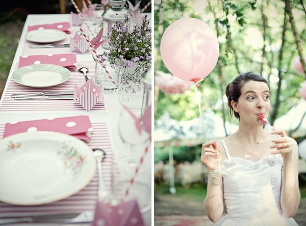 Pink And White Wedding