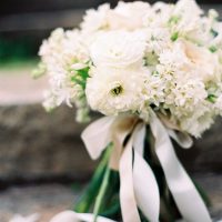 Spring White Wedding Bridal Bouquet
