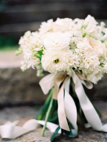 Spring White Wedding Bridal Bouquet