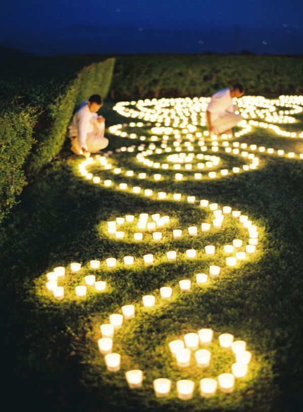 Swirling Votive Candles Light Design