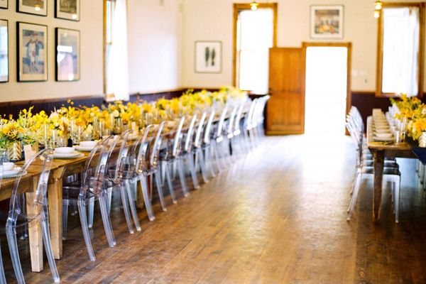 Unique Ghost Chairs Wedding Reception Ideas