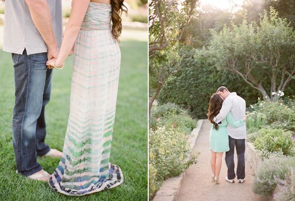 Whimsical Ranch Engagement Blue Green Dress Casual