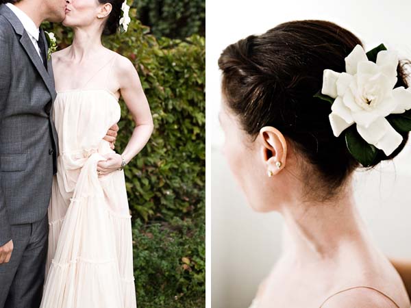 White Flower Wedding Hairpiece