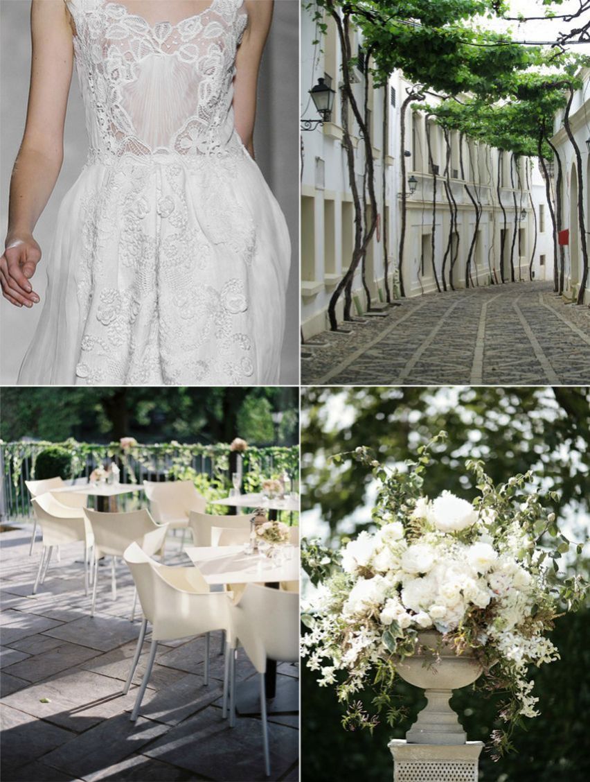 White Lace Spring Summer Wedding