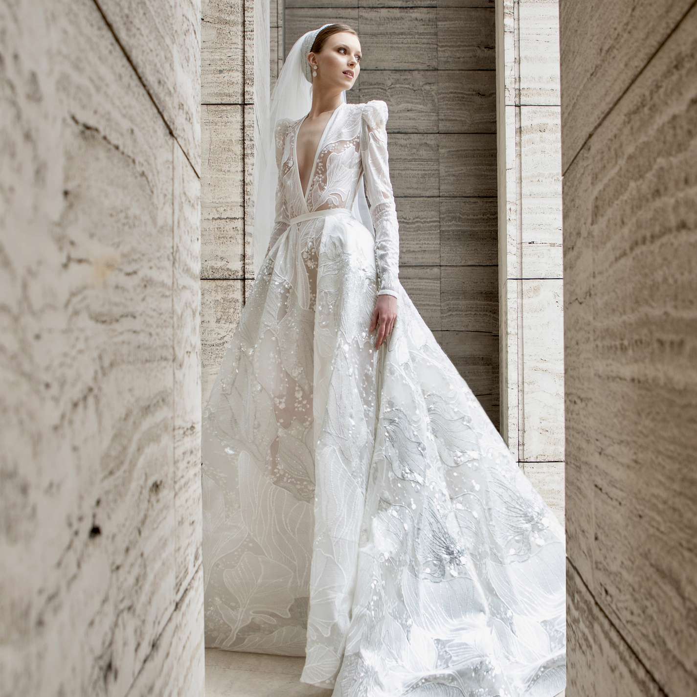 Elie Saab regency-era gown