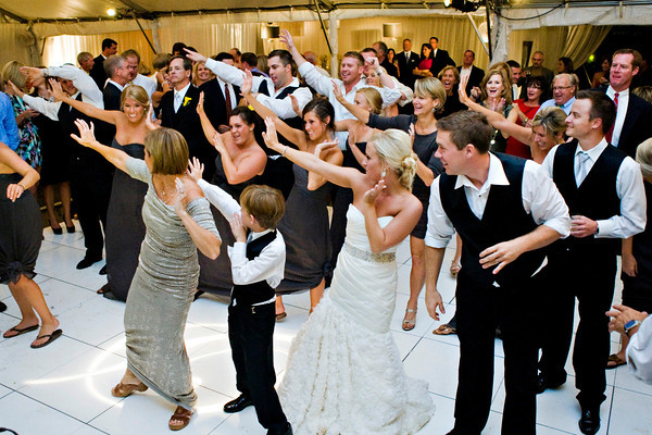Group dance at a wedding