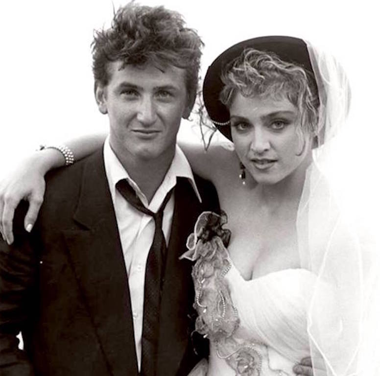 Sean Penn and Madonna on their wedding dat