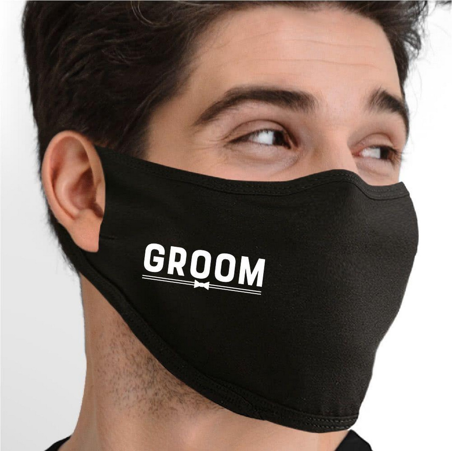 Cotton mask for a groom