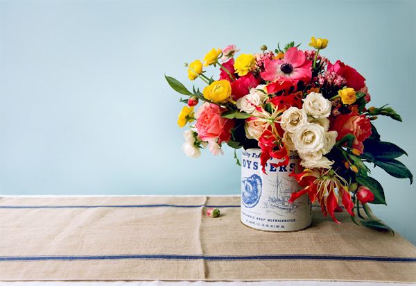 Blue Country Floral Centerpiece