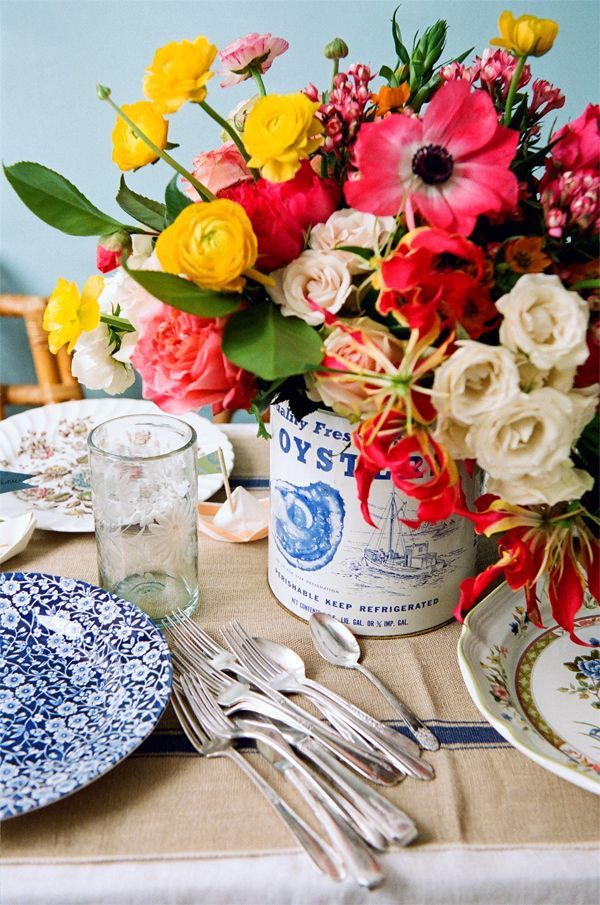 Blue Country Tablescape