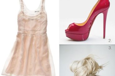 Blush Briedesmaid Dress Red Shoes