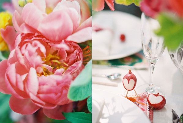Bright Pink Peony Wedding Reception Centerpiece Diy Ideas Radish Table Decoration