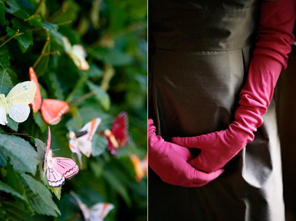 Butterflies Bridesmaid Hot Pink